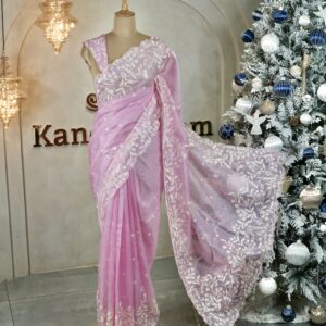 Pure Kota Silk Sarees with Embroidery & Scallop Borders