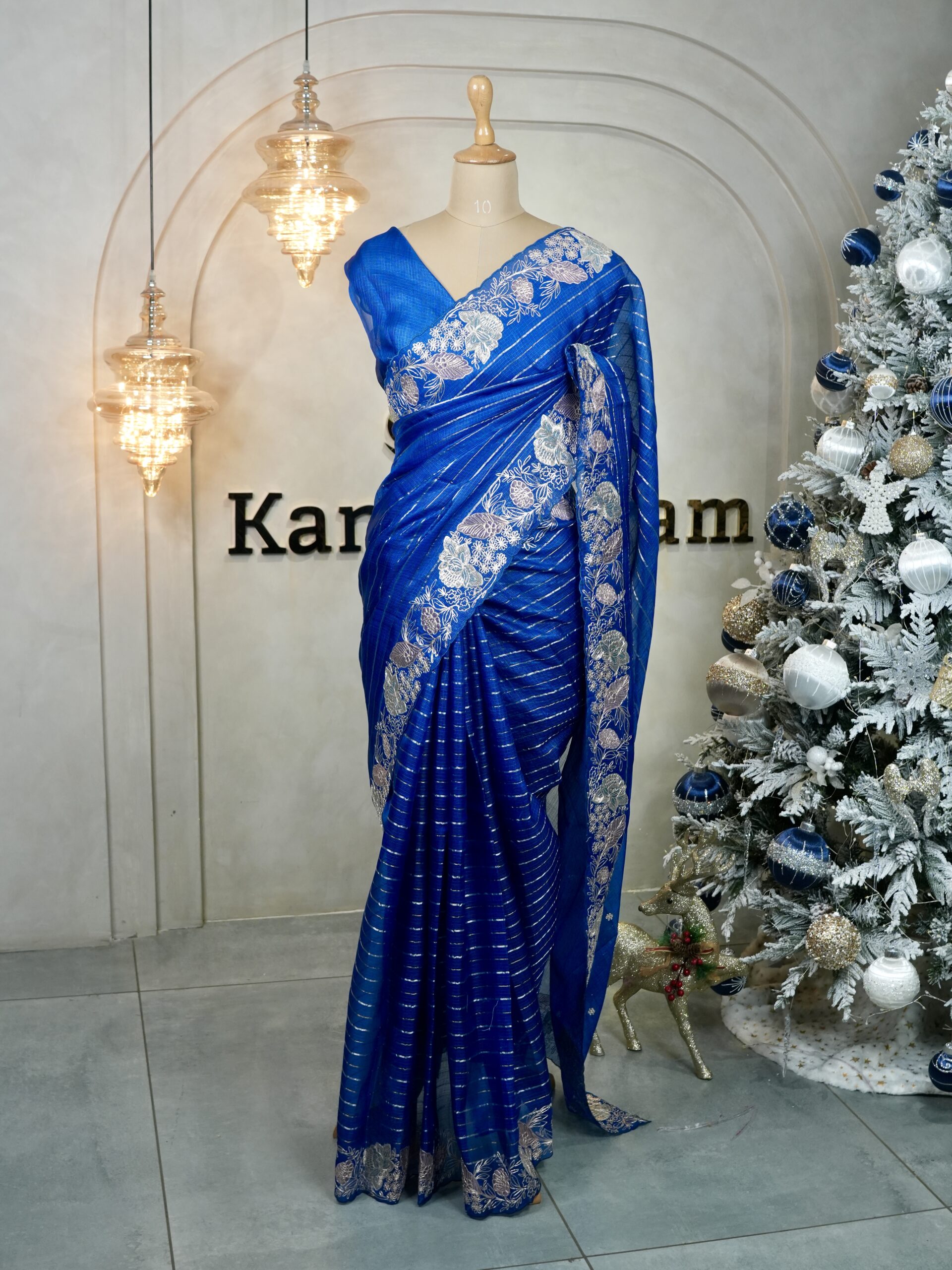 Pure Kota Silk Saree with Pita Embroidery - Image 5