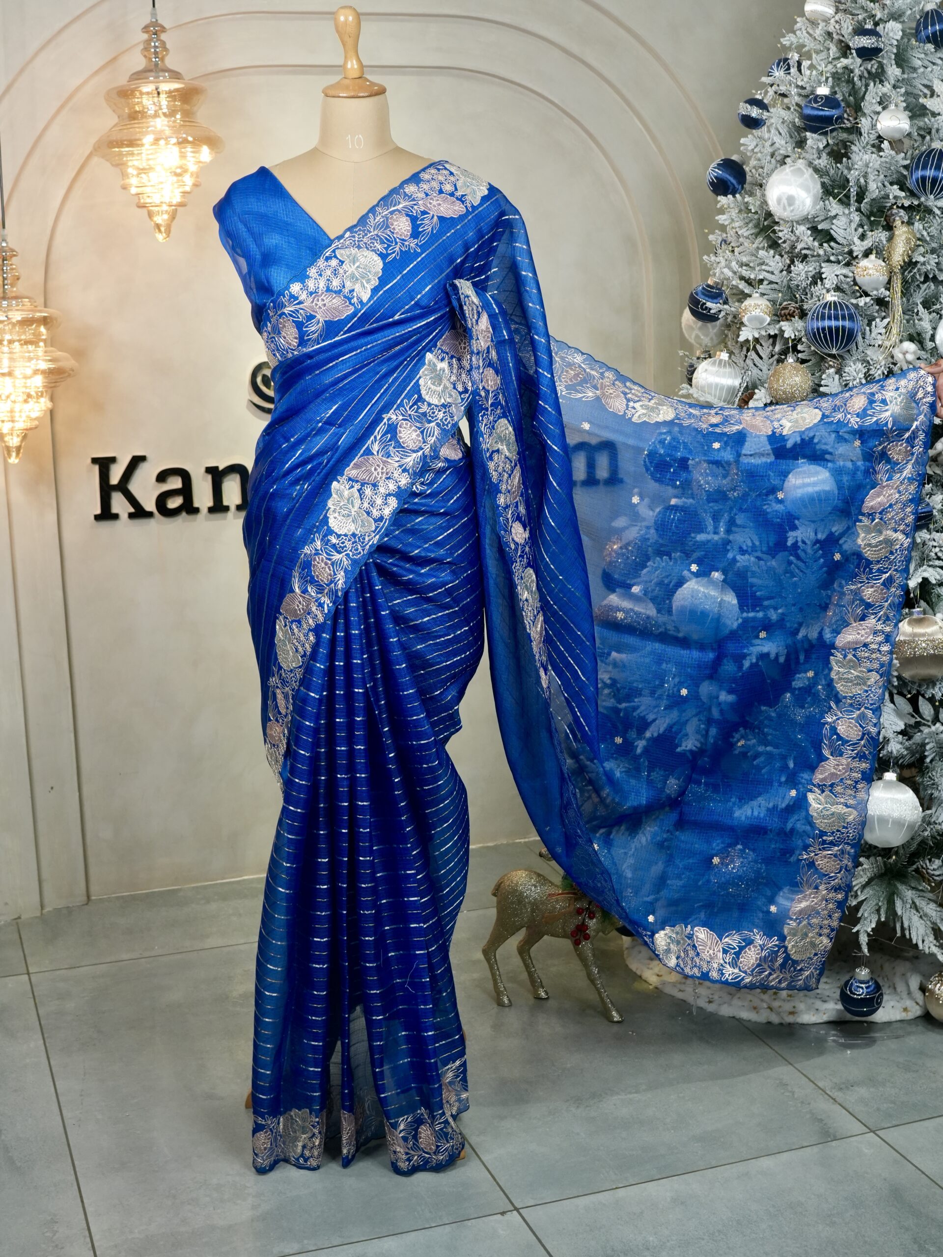 Pure Kota Silk Saree with Pita Embroidery