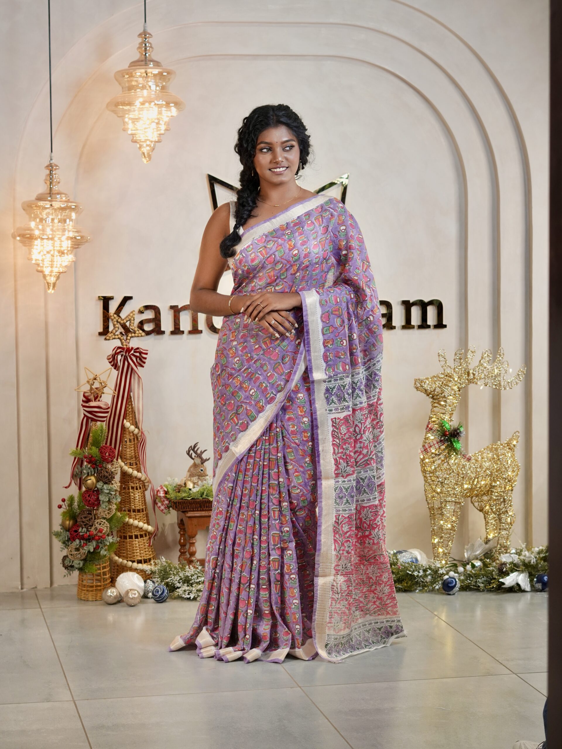 Art Silk Sarees with Funky Prints - Image 5