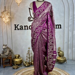 Semi Banarasi Satin Silk Sarees