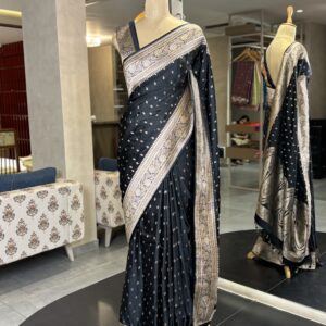Semi Satin Silk Banarasi Saree