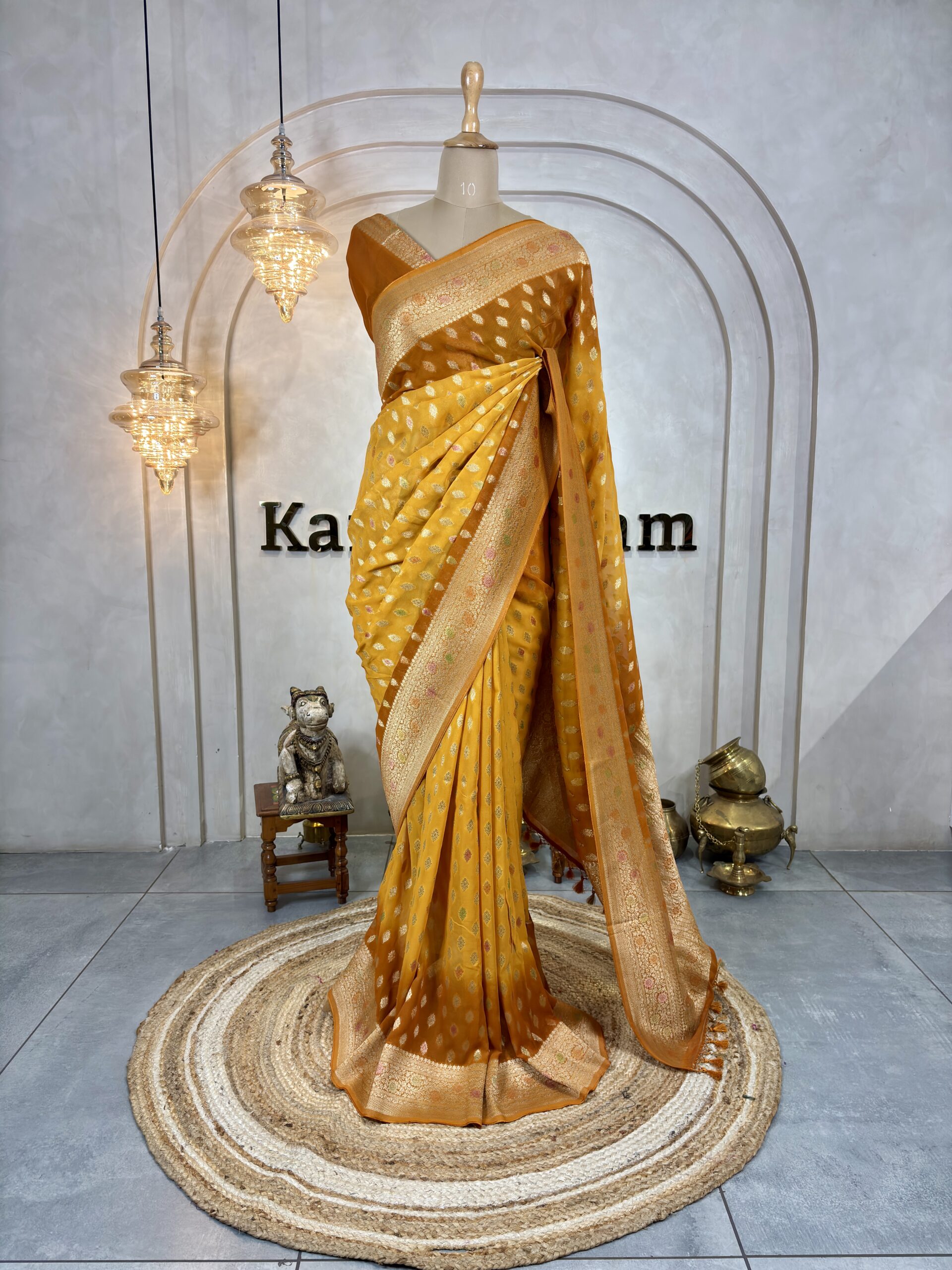 Semi Banarasi Georgette Sarees