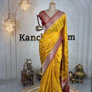 Semi Banarasi Crepe Silk Sarees