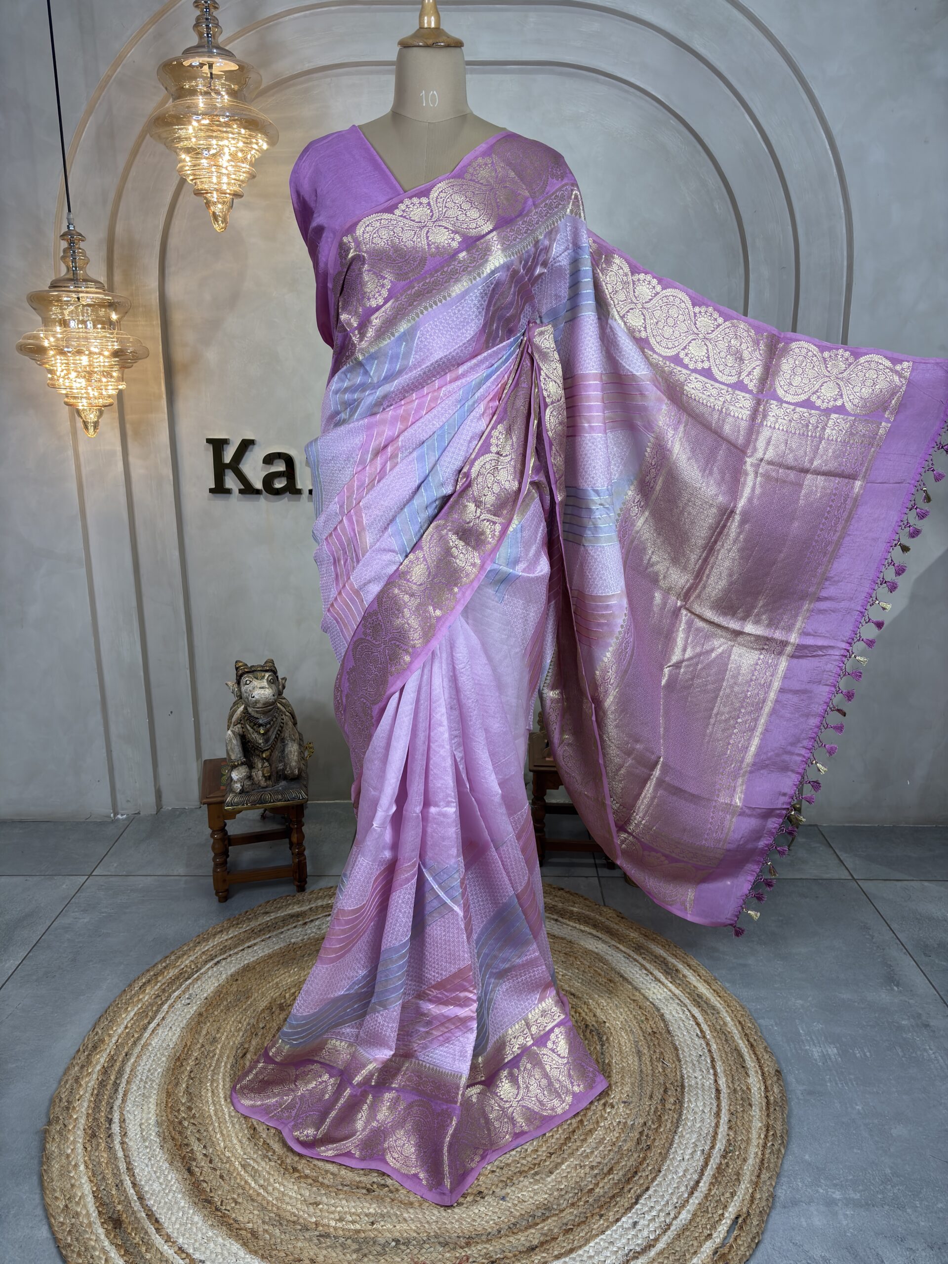 Pure Banarasi Kora Organza Silk Sarees - Image 5