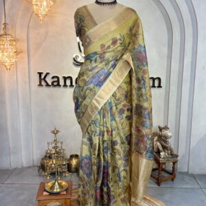 PURE KOTA SILK SAREE WITH KALAMKARI DESIGN